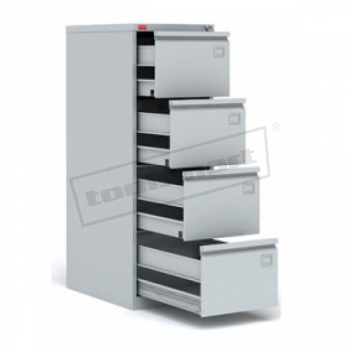 Шкаф картотечный металлический (картотека) для хранения документов КР-4, 4 ящика