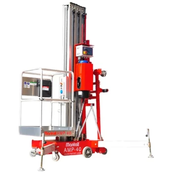 Подъемник мачтовый телескопический, передвижной, 159кг, 14м, Mantall AMP40