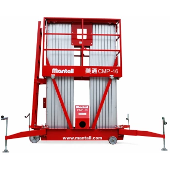 Подъемник мачтовый телескопический, передвижной, 250кг, 12м, Mantall, CMP12CT