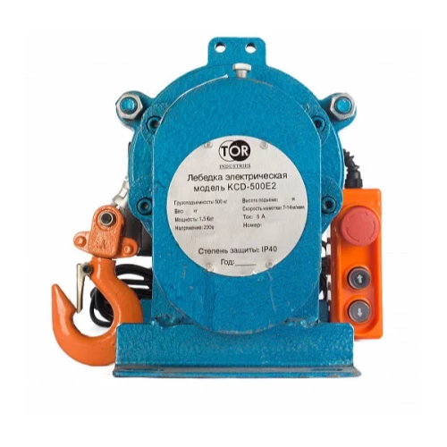 Лебедка TOR ЛЭК-500 E21 (KCD) 500 кг 220 В с канатом 30 м