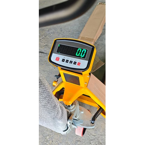 Тележка гидравлическая 3000 кг SPY-3T 1150 мм с весами и принтером (полиуретановые колеса)