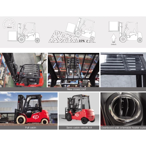 Электрический вилочный погрузчик, 2,5т, 4,8м, EFL253S EP Equipment, Li-ion, усиленный