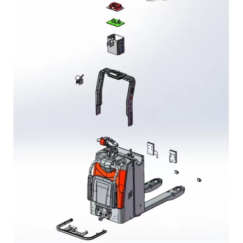 Автоматический тарснпортировщик паллет, 2т, EP EXP20, Li-ion, с платформой