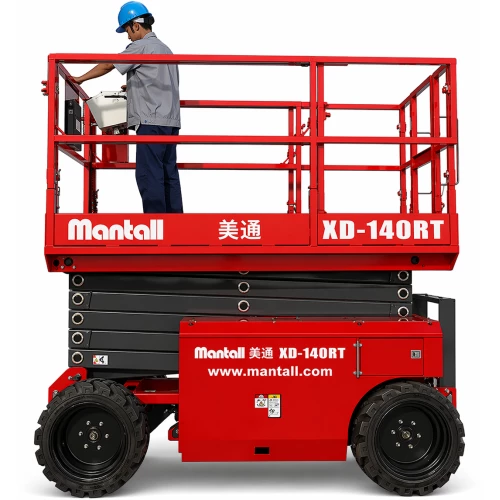 Дизельный ножничный подъемник, самоходный, 345кг, 14м, Mantall XD140T