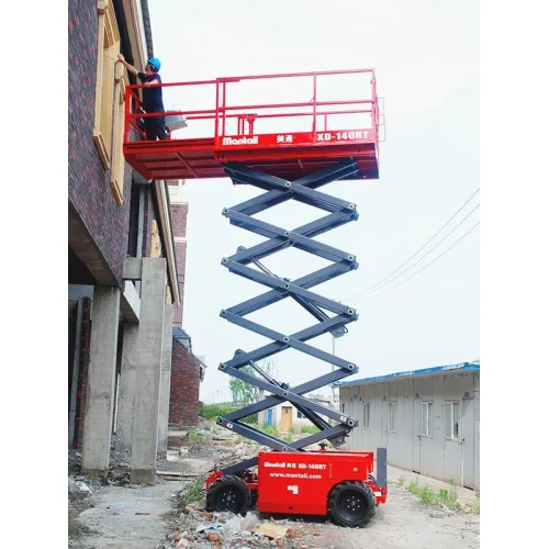 Дизельный ножничный подъемник, самоходный, 345кг, 14м, Mantall XD140T