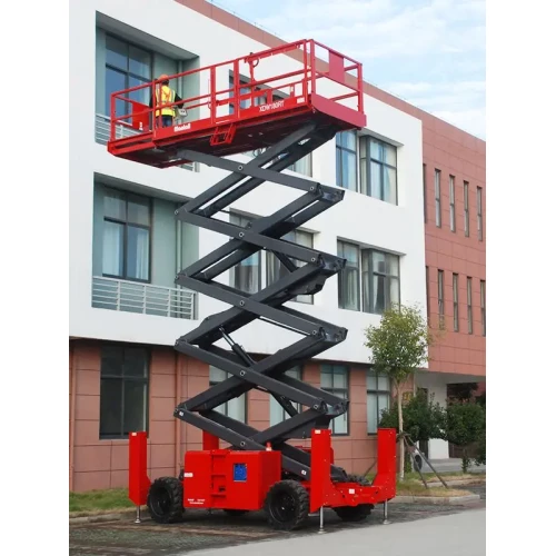 Дизельный ножничный подъемник, самоходный, 570кг, 18м, Mantall XDW180RT