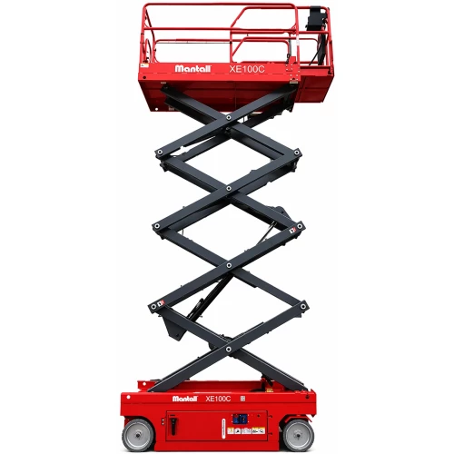 Подъемник ножничный, самоходный, аккумуляторный, 10м, 230кг, Mantall XE100C