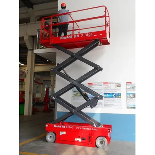 Подъемник ножничный самоходный, аккумуляторный, 350кг, 8м, Mantall  XE80C