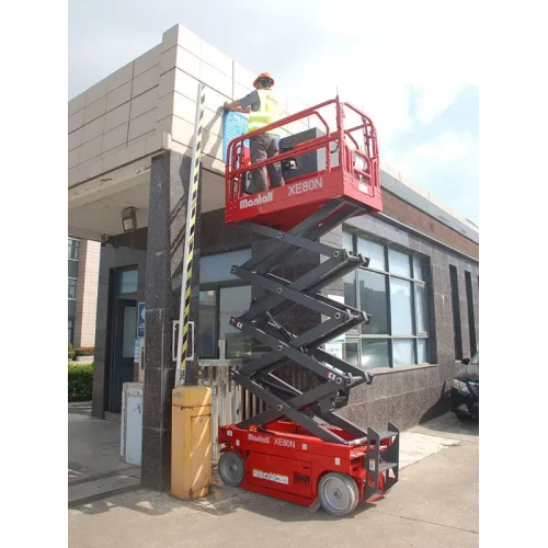 Подъемник ножничный самоходный, аккумуляторный, 230кг, 7,8м, Mantall  XE80N