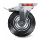 Колесо поворотное резина SCb 93 75 мм с тормозом (F)