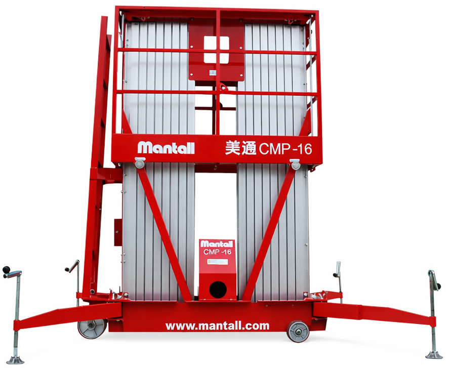Подъемник мачтовый телескопический, передвижной, 250кг, 12м, Mantall, CMP12CT